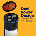 LUXPRO Rechargeable Dual-Power 940 Lumen LED Lantern with Diffused Lens for Up to 155 Hours of Use - Camping Lantern with Built-in Power Bank - Dimmable LED Light with IPX4 Water-Resistant Rating
