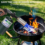 Sondiko Powerful Grill & Cooking Propane Torch L8010, 2 Pack, Sous Vide, Campfire Starter, Adjustable Wood Torch Burner for Searing Steak, BBQ, Welding(Black, Grey) Propane Tank Not Included