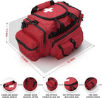 ASA TECHMED First Aid Responder EMS Emergency Medical Trauma Bag Deluxe, Red