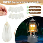 11 Pcs Propane Lantern Mantles with Glass Globe Replacement, Compatible with Coleman Fueled Lanterns, U Shape & Standard Replacement Propane Globe, Camp Lamp Mantle for Outdoor Camping
