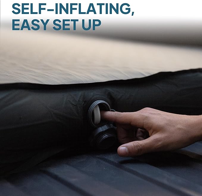 LOSTHORIZON Camping Air Mattress with Foam for Tesla CyberTruck, Self Inflating Sleeping Pad, 4.5" Thick, with Air Pump