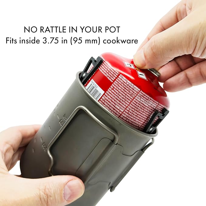 MagFeets Ultralight Fuel Canister Stabilizer Magnetic Gas Can Stand for Camping Stoves (Black)