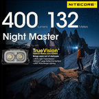 Nitecore NU25 MCT 400 Lumen Ultra Lightweight Multiple Color Temperatures Outdoor Headlamp USB-C Rechargeable Headlight Tag (Normal Headband)