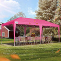 Quictent 10x20 Pop up Canopy Without Sidewalls Easy up Canopy Tent Instant Shelter with Windows for Outdoor Event Party