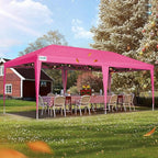 Quictent 10x20 Pop up Canopy Without Sidewalls Easy up Canopy Tent Instant Shelter with Windows for Outdoor Event Party