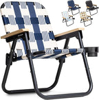 GoSports WOVN Beach Backpack Chair - 9 Styles Available - Premium Folding Camping Chair