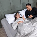 SLEEPLUX Dream Luxury Queen Air Mattress, Built-in Dual Pump, Stays Inflated All Night, 20” Double-High Blow-Up Airbed with Coil Beams, for Guests, RV Camping & Home, 1-Year Warranty