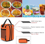 BEIMILY Lunch Box for Men Women Adults,Mini Insulated Lunch Bag for Office Work Picnic,Reusable Portable Lunchbox,Soft Cooler Tote Bag,6 can cooler bag,Mini,Orange
