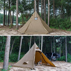 FIREHIKING Camping Hot Tent 2-4 Person Teepee Tent with Stove Jack for Backpacking Hunting 11'6" x 6'11" | with Stove Jack, for Backpacking, Hunting