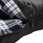 AGEMORE 0 Degree Double Sleeping Bag for Adults, Cotton Flannel Lined 2 Person Queen Size Warm Sleeping Bag for Family Winter Camping or RV Traveling