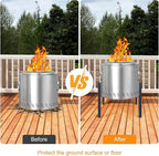 Triceratops Firepit Stand, 15-27 Inches for Solo Stove Bonfire Ranger and Other Outside Fire Pits, Outdoor Camping Accessory, Stainless Steel Stands for Fireplace Use