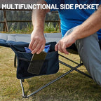 TIMBER RIDGE Extra Wide Heavy Duty Camping Cot for Adult, Easy Set Up Oversized Sleeping Cot with Carry Bag for Camping, Travel and Outdoors, Support up to 450lbs, Blue, 2 Pack