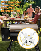 JZW-Shop Upgraded Induction Fan Replacement for Traeger, Pit Boss, Camp Chef Wood Pellet Grills, Sam's Club/Z Grills Pellet Grills, Grill Replacement Parts, AC120V 60Hz, Silver, IFRP01