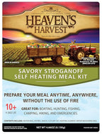 Heaven's Harvest Self Heating Meal Kit - Just add water to activate the heating element and the cooking process begins! Emergency Survival Food with a 10-Year Shelf Life (6-pack, Savory Stroganoff)