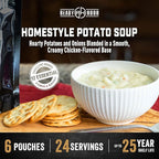 Ready Hour Homestyle Potato Soup Case Pack – 24 Servings (6 Pouches) – Freeze-Dried Soup, Emergency Survival Food, Long-Term Storage, Dehydrated Bulk Meal, Prepper Pantry Essential