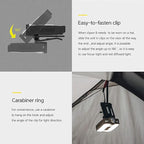 Claymore Capon 40B Black Clip-On Cap Light – USB-C Rechargeable 230LM LED Headlamp | 3 Light Modes 180° Adjustable Beam IP54 Water Resistant Up to 12 Hrs Runtime for Camping, Running, Outdoor