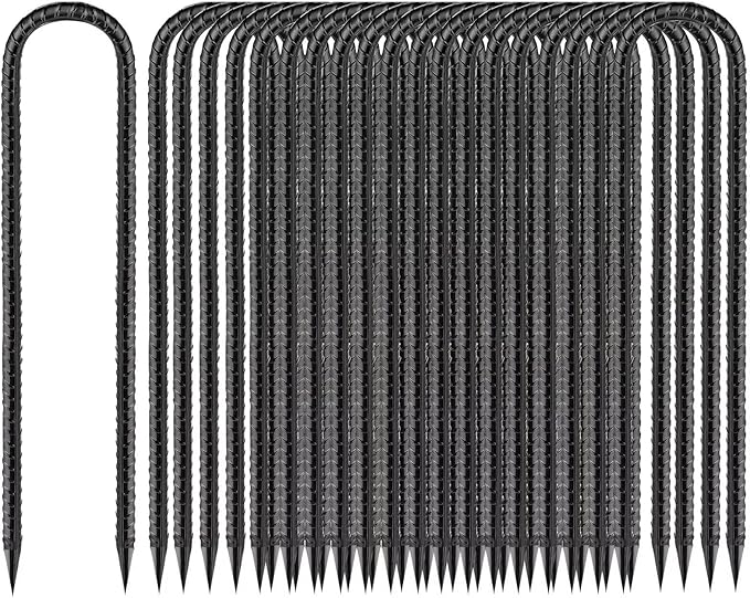 Rebar Stakes 12 Inch Black 20pcs