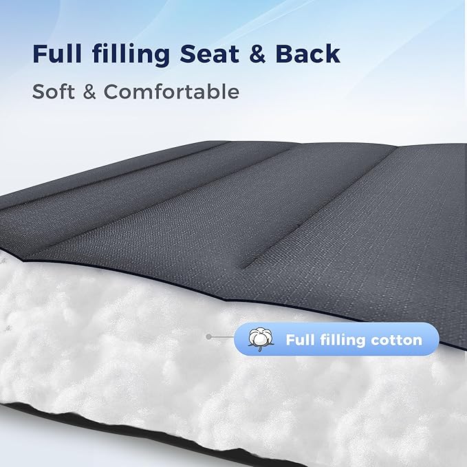 MAISON ARTS Oversized XXL Padded Zero Gravity Chair Set of 2, 30" Wide Seat Foldable Patio Recliner, Anti Gravity Outdoor Lawn Chair with Cup Holder & Pillow, Supports 400lbs, Black & Grey