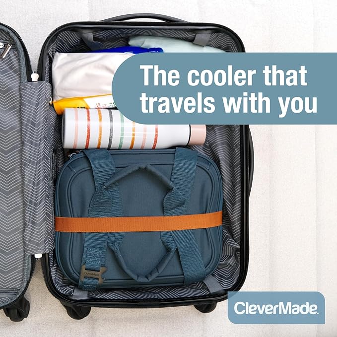 CleverMade Collapsible Insulated Cooler Bag – Leakproof Soft Cooler for Beach, Travel, Car – Bottle Opener