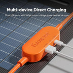 Jackery SolarSaga 100W Air Solar Panel, 23% Conversion Efficiency Bifacial Panels, IP65 Waterproof, Foldable and Portable Solar Charger for Power Stations, RVs, Camping, Off-Grid Life, and PV Charging