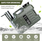 Portable 5 Gallon Water Jug with Touch Control Pump, Type-C Rechargeable & Leak-Proof Spigot - Emergency Water Storage for Home, Power Outages, Camping, and Outdoor Use (BPA-Free, Upgraded)