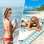 Beach Blanket Waterproof Sandproof Extra Large Beach Mat 79" X 83"/120"x108"for 1-8 Adults Quick Drying Durable Outdoor Picnic Mat for Beach Travel Camping Hiking