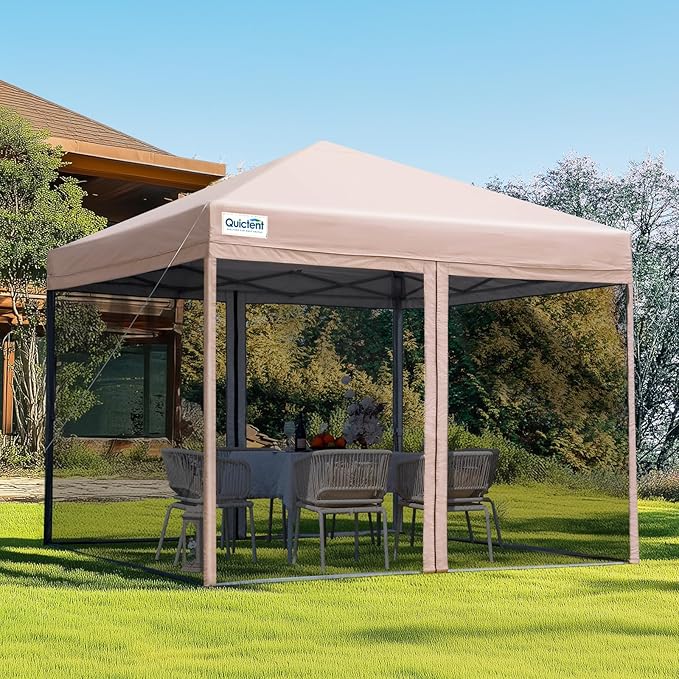 Quictent Pop up Canopy Tent with Mosquito Netting, Easy Set up Screened Gazebo House Room Tent Portable & Waterproof for Patio, Backyard, Camping Or Outdoor Use