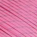 Fluorescent Reflective 550 Type III Guyline Tent Rope Camping Survival Cord High-Visibility Paracord (Reflective Rose Pink, 50 Feet)