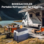 BODEGA BODEGACOOLER 12 Volt Car Refrigerator,64 Quart Portable Fridge Cooler APP Control,-4℉-68℉ 60L Dual Zone Car Freezer Cooler, 12/24V DC and 100-240V AC for Camping,Travel,RV,Boat,Van,Road Trip