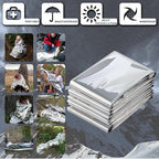 Emergency Foil Blanket (Pack of 50), Survival Thermal Mylar Blankets Individually Packaged Perfect for Outdoors, Hiking, Survival, Marathons or First Aid