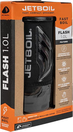 Jetboil Flash Portable Fast Boil Stove for Camping and Backpacking with 1-Step Auto Ignition, Propane/Isobutane Burner with Cooking Cup