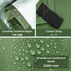 TRIWONDER Camping Tarp Waterproof Rain Fly Hammock Shelter for Hiking, Backpacking, Hammock, Beach, Picnic and Other Outdoor Activities - Accessories Included (Camo)