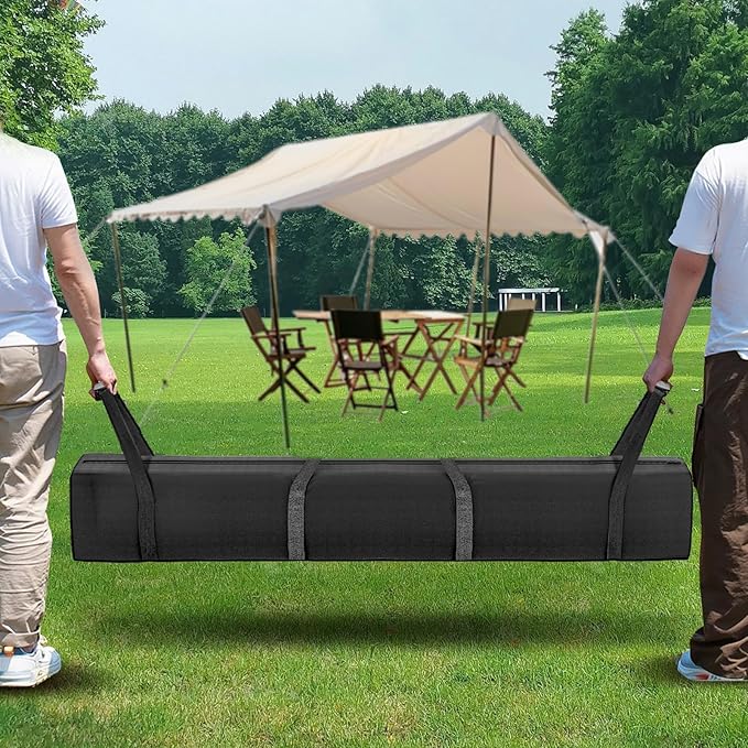 Large Tent Storage Bag - 83" L x 12" W - 600D High-Density Fabri Tent Poles Bag, Suitable for Various Heavy Duty Party Tent Canopy Models, Ripstop with Reinforced Handles and Dual Zipper