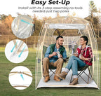 All Weather Proof Pod Sports Tent,Outdoor Weather Tent Sports Pod Pop Up Shelter with Sealed Floor,2-4 Person Clear Tent for Sport Event,Camping,Fishing 8 Sizes & Multicolor