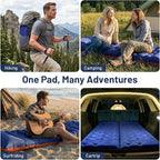 KASBAH Camping Sleeping Pad,Extra Wide 6 inch Thick Inflatable Sleeping Pads with Built-in Foot Pump and Pillow,Ultralight Camping Mat Gear for Outdoor Hiking,Camping