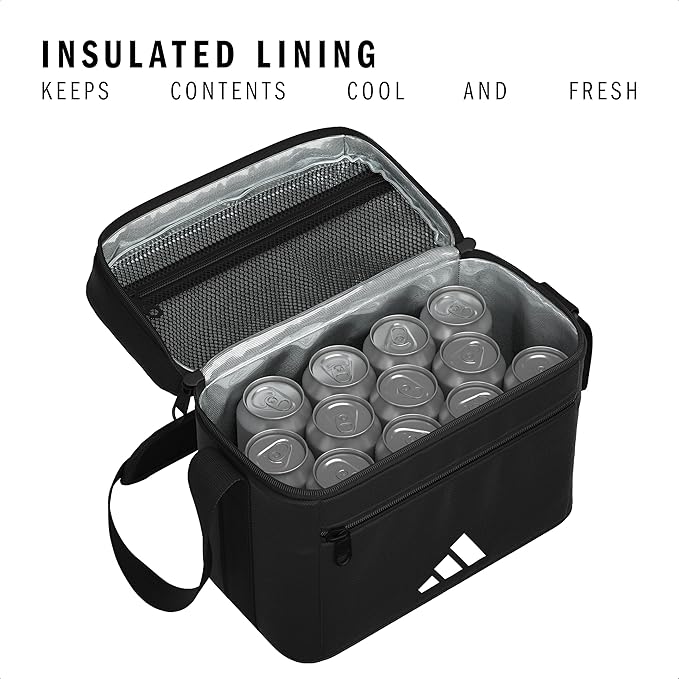 adidas Cooler for Drinks, Cans & Food – Soft Insulated Portable Bag