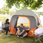 CORE Tent for Family Camping | 4 Person & 6 Person Portable Camp Tent with Carry Bag for Outdoor Car Camping | Included Gear Loft Organizer for Camp Accessories