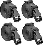 Premium Utility Straps with Quick Release Buckle Adjustable Short Nylon Lashing Straps for Backpack Tactical Lashings Camping Gear Sleeping Bag Mattress and More(Black 4Pcs/6.5ft)