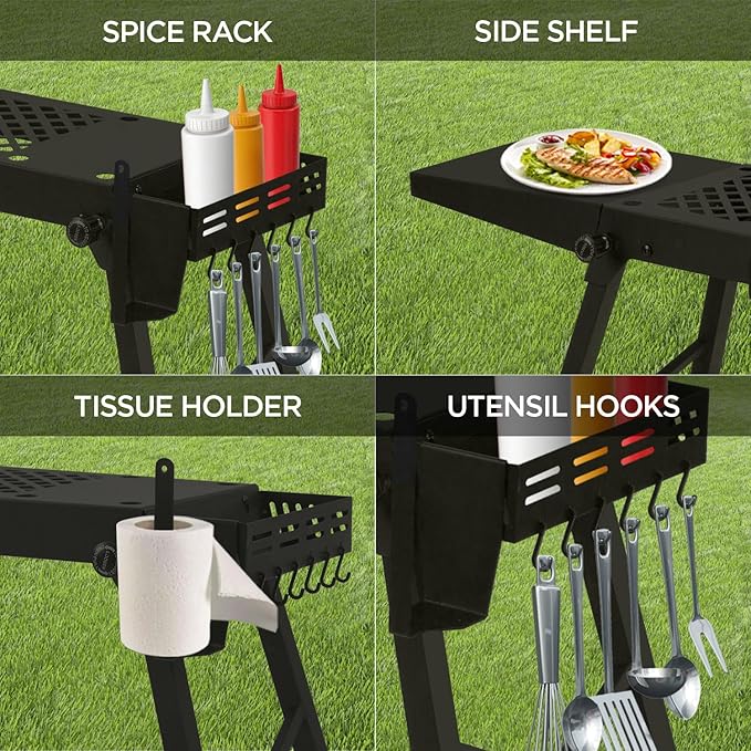 Griddle Stand for Blackstone Griddle Table Fits Blackstone Table Top Grill 17 Inch and 22 inch Portable with Folding and Height Adjustable Legs