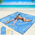 Beach Blanket Waterproof Sandproof Beach Mat 79" X 83"/10'x9'for 2-8 Adults Quick Drying Outdoor Picnic Mat Beach Accessories for Travel, Camping, Hiking