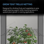 AC Infinity Grow Tent Trellis Netting 2x2', Heavy-Duty Elastic Plant Net with Steel Hooks, Flexible Hydroponics Support for Grow Tents, Gardening, and Horticulture