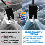 2 PCS Universal Ice Anchor Tools, Heavy Duty Ice Fishing Anchor Power Drill Adapter, Ice House Anchors for Ice Insert Sewing, Durable Metal Winter Ice Fishing Accessories for Ice Shanty Tent Setup