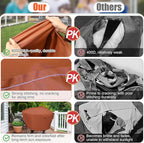 QuliMetal Grill Cover for Camp Chef 24 Pellet Grills, Model DLX 24, SmokePro 24, Woodwind 24 Pro Pellet Grills, PG24, PG24LS, PG24S, PG24SE, PG24LTD, PG24XT, SG24, SmokePro DLX, Anti-UV 600D, Brown