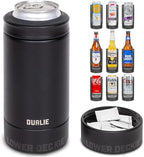DUALIE Lower Deckie - Insulated 12 oz Can Cooler with Pouch Container - Universal Drink Holder with Built-in Pouch Bin - Choose Your Color