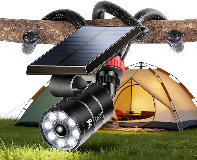 Free 100-DAY Replacement/Refund, Solar Motion Lights Outdoor Waterproof, Solar Security Spot Lights Motion Outdoor Camping Lights for Outside Camp Patio, Fence, Deck, Post(2Pack)