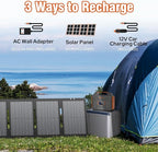 Portable Solar Generator with Panels, 300W Power Station with Solar Panel 60W, 110V AC Outlet Solar Power Pack Generator, Camping 65W Power Bank with DC for Laptop Smart Device RV Outdoor