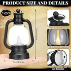 Ferraycle 24 Pcs Mini Lantern Decor 4 Inch Western Lantern Table Centerpiece Small Vintage Camping Hanging Lamp Ornaments Bulk for Cowboy Cowgirl Wedding Halloween Christmas (6 Inch,Black)
