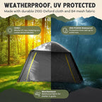 CloudCamp Inflatable Tents for Camping- 6 People Waterproof Oxford Fabric(210D), Quick Setup Air Tent with Manual & Battery Pump, UV Protection, 4-Season Inflatable Tent