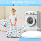 Toddler Nap Mat with Pillow and Blanket, Extra Large Rolled Napping Mats,Slumber Bags for Boys Girls,Kids Sleeping Bag for Daycare, Preschool Travel Camping