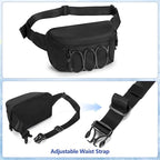 Fanny Pack Cooler, Insulated Waist Pack Snack Bag, Portable Hip Pack for Beach, Camping and Hiking, Black